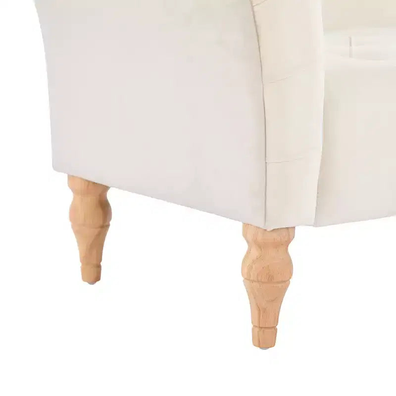 Banc en velours capitonné vintage avec accoudoirs arrondis – 154 cm de large, capacité de 136 kg