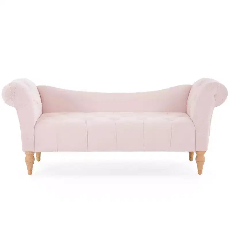 Banc en velours capitonné vintage avec accoudoirs arrondis – 154 cm de large, capacité de 136 kg