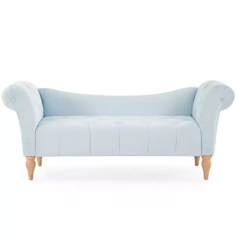 Banc en velours capitonné vintage avec accoudoirs arrondis – 154 cm de large, capacité de 136 kg