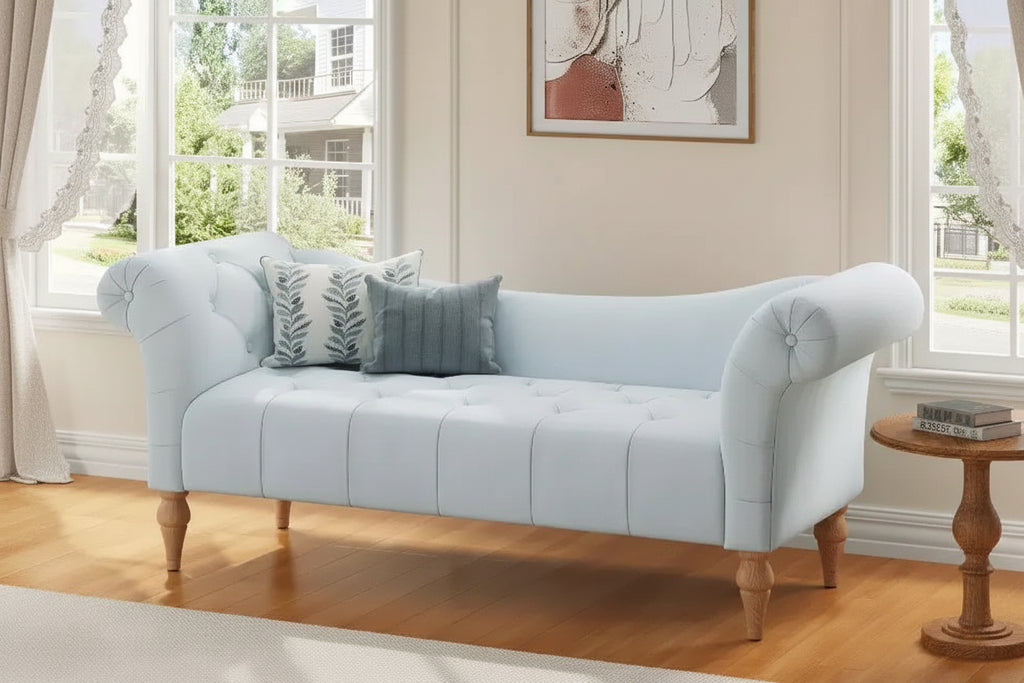 Christopher Knight Home Merlin Vintage Upholstered Velvet Tufted Bench with Rolled Arms