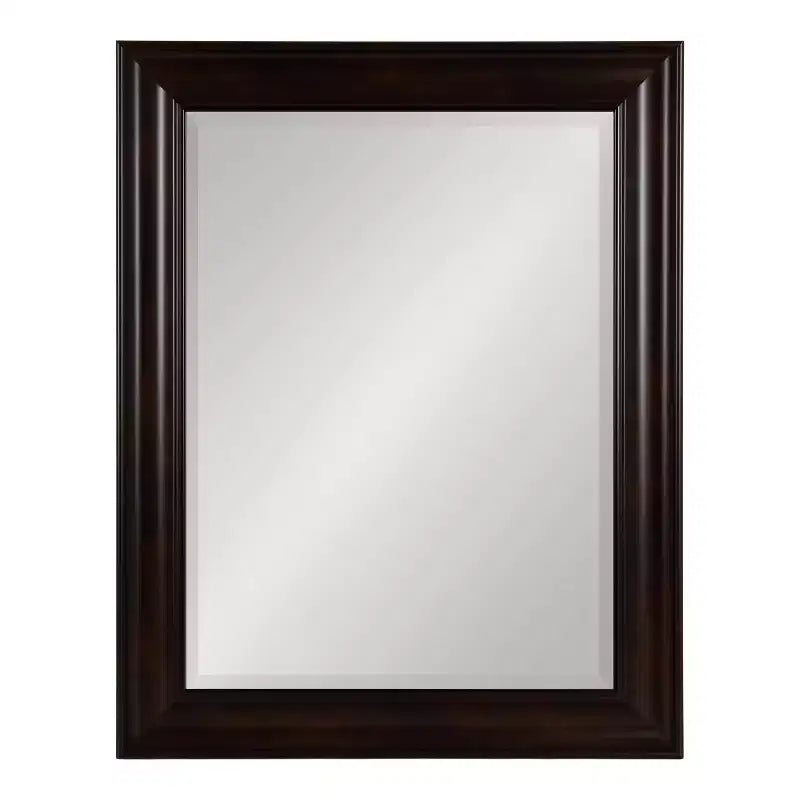 Miroir mural rectangulaire pour salle de bain – Cadre étagé Espresso, 23,25"L x 29,25"H