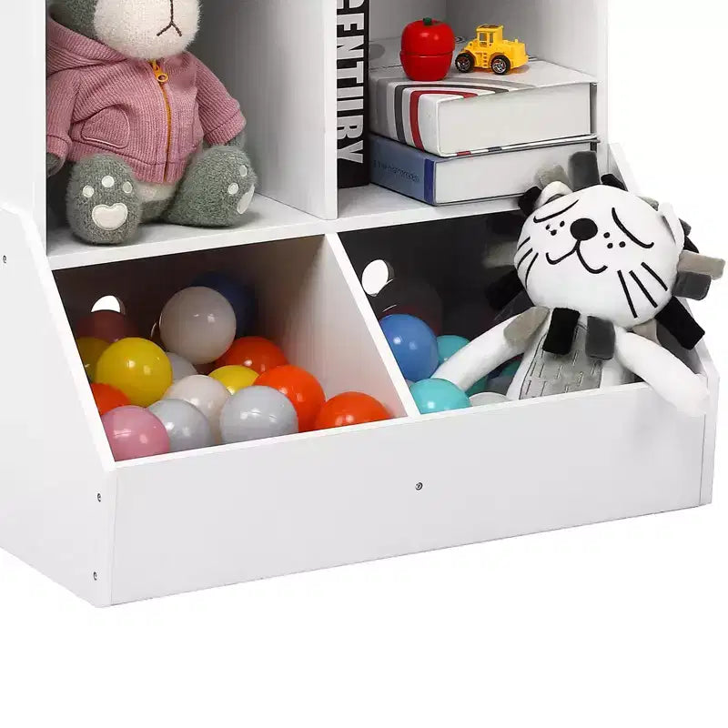 Étagère à livres pour enfants avec rangement de jouets, bibliothèque en bois pour tout-petits, chambres d'enfants et salles de jeux
