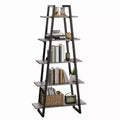 Tall 5 Tier Industrial Wood Bookshelf with Open Rustic Design, Standing Display Shelves for Home Office Storage