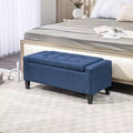 Banc de rangement ottoman rembourré, ottoman capitonné avec rangement caché, couvercle relevable pour salon