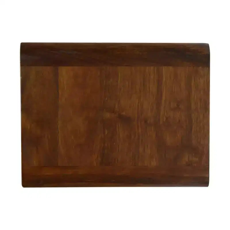 18" Brown Solid Wood Floating Nightstand – Wall-Mounted, Adjustable Height