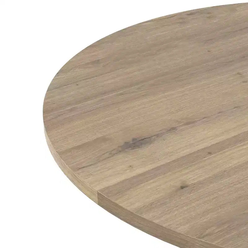 Table à manger ronde et moderne, table de cuisine et de salle à manger minimaliste avec pieds métalliques croisés, meubles pour la maison ou le bureau