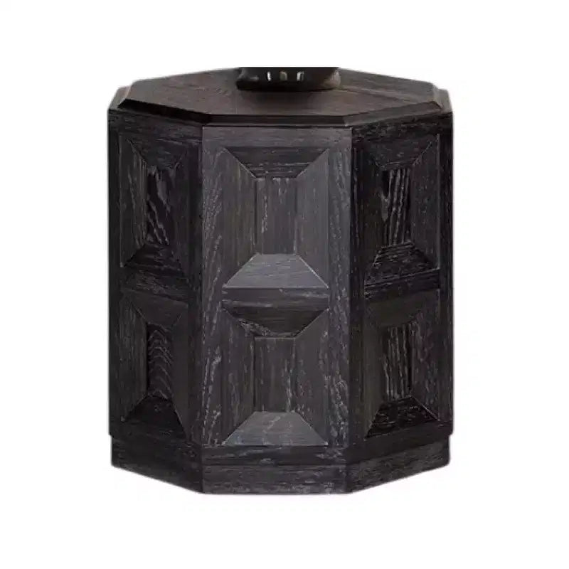 Table d'appoint rectangulaire – Bois d'hévéa noir, 20 pouces