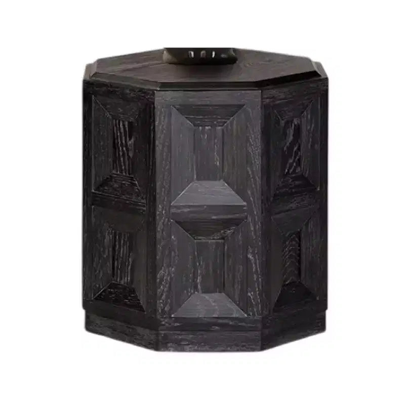 Table d'appoint rectangulaire – Bois d'hévéa noir, 20 pouces