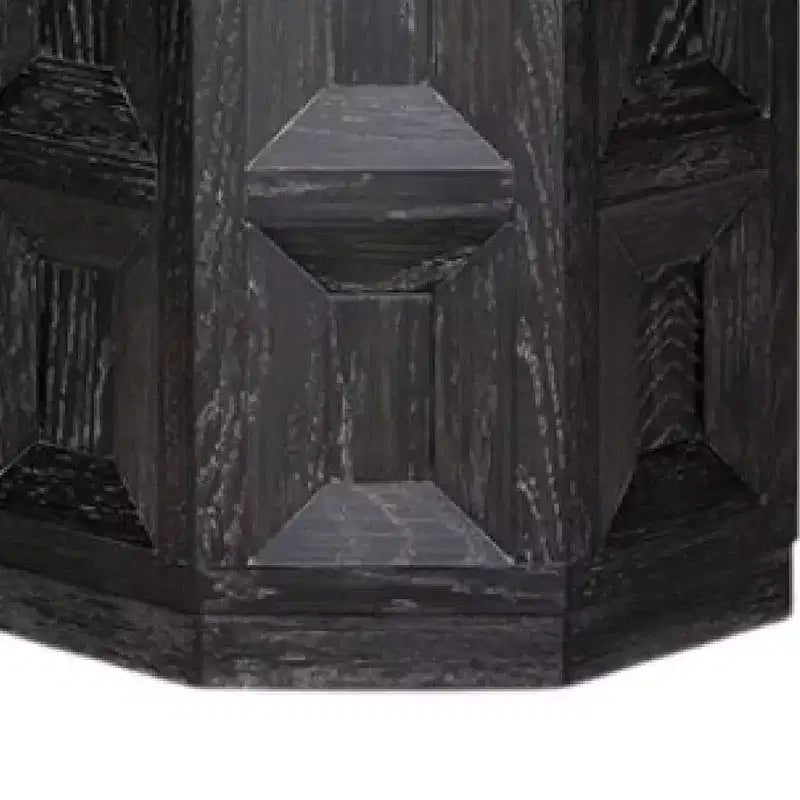 Table d'appoint rectangulaire – Bois d'hévéa noir, 20 pouces