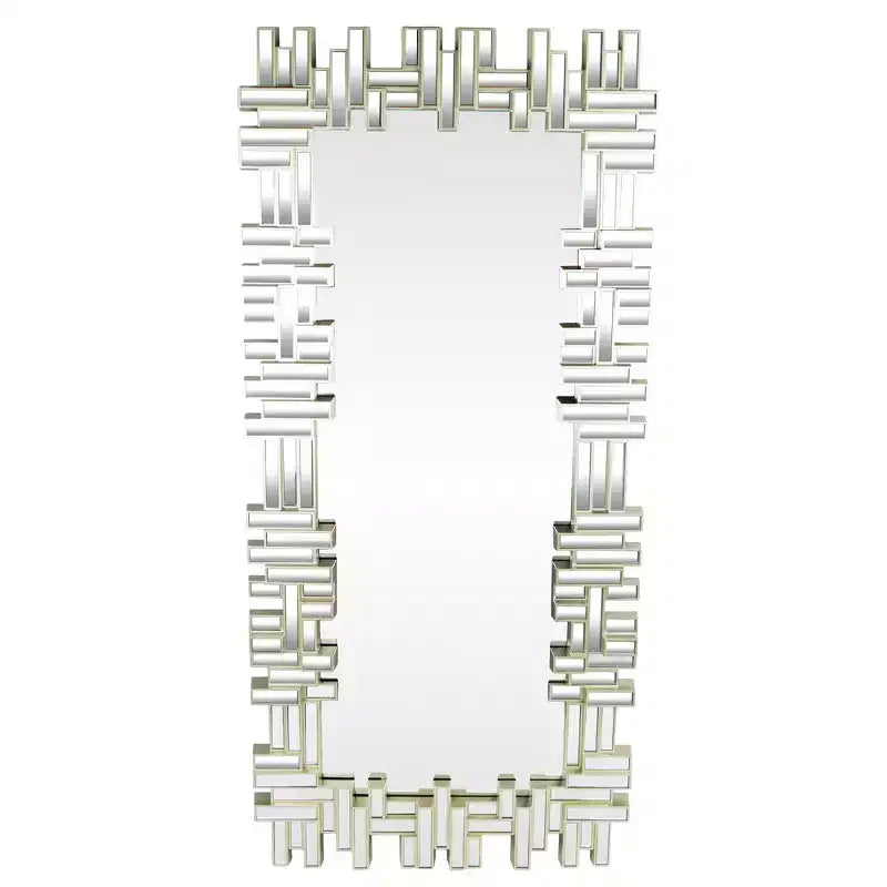 Northlight 47 Champagne Gold Rectangular Modern Home Wall Mirror