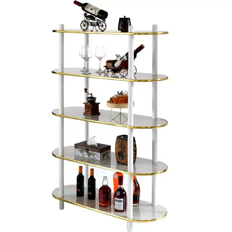 Étagère ouverte à 5 niveaux – Style classique contemporain, bibliothèque étagère de 150 cm